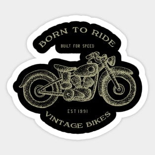 Born to ride - Vintage Bike Sticker